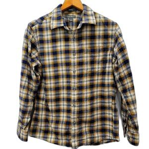 Eddie Bauer Relaxed Fit Men's Long Sleeve Plaid Flannel Shirt Size M